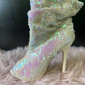 Sequins fancy boots